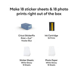 Cricut StickerPix Print + Cut™ Essential Bundle Sticker Printer - Blue