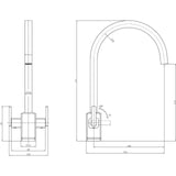 Rangemaster Quad Dual Lever Kitchen Tap - Chrome