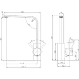 Rangemaster Kube Single Lever Kitchen Tap - Matt Black