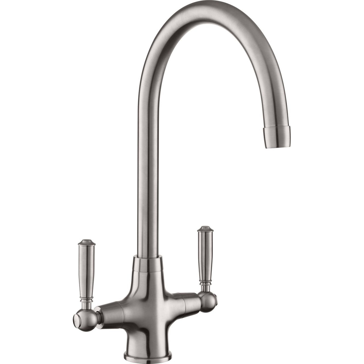 Rangemaster Aquaclassic Dual Lever Built In Kitchen Tap - Brushed Steel