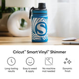Cricut Smart Vinyl Shimmer Matless Permanent Vinyl, Seaglass Sampler - 13 in x 12 in (3 ct) - Mint / Aqua / Blue