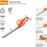 Flymo EasiCut 450 Hedge Trimmer - Orange
