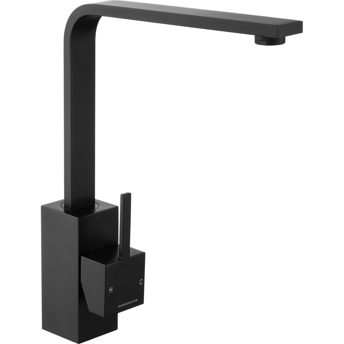 Rangemaster Kube Single Lever Kitchen Tap - Matt Black
