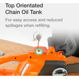 Flymo EasiSaw 350E Chainsaw - Sunset Orange