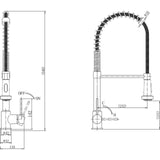 Rangemaster Pro Spray Single Lever Kitchen Tap - Chrome