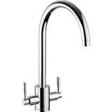 Rangemaster Aquatrend Dual Lever Built In Kitchen Tap - Chrome