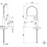 Smeg 50s Style Mixer Built In Kitchen Tap - Cream