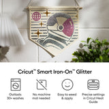 Cricut Smart Iron-On Glitter Matless Heat Transfer Vinyl, Frog Prince Sampler - 13 in x 12 in (3 ct) - Kiwi / Lipstick / Gold
