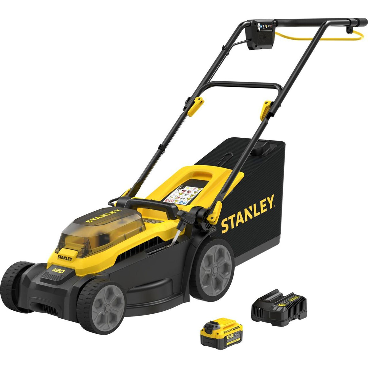 Stanley Fatmax V20 Cordless Lawn Mower - Black / Yellow