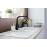 Rangemaster Conical Single Lever Kitchen Tap - Matt Black