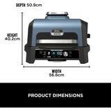 Ninja Woodfire Pro Connect XL Barbecue Grill & Smoker - Blue / Black