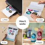Cricut A4 Waterproof Sticker Set Smart Cutting Machine Accessory / 12 Per Pack - White