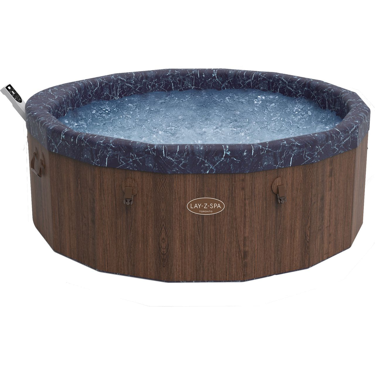 Lay-Z-Spa Toronto ThermaCore™ UltraFit™ AirJet™ Hot Tub - Dark Wood Effect
