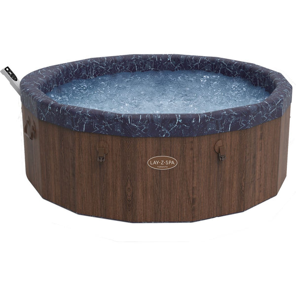 Lay-Z-Spa Toronto ThermaCore™ UltraFit™ AirJet™ Hot Tub - Dark Wood Effect