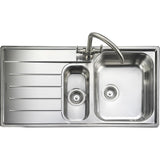 Rangemaster Oakland 1.5 Bowl Inset Kitchen Sink - Stainless Steel