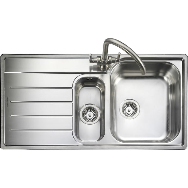 Rangemaster Oakland 1.5 Bowl Inset Kitchen Sink - Stainless Steel
