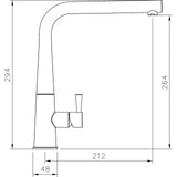 Rangemaster Conical Single Lever Kitchen Tap - Brushed Brass