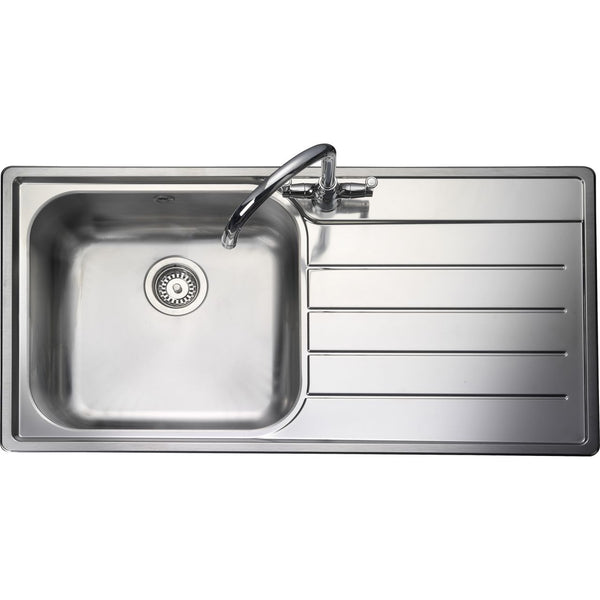 Rangemaster Oakland 1 Bowl Inset Kitchen Sink - Stainless Steel
