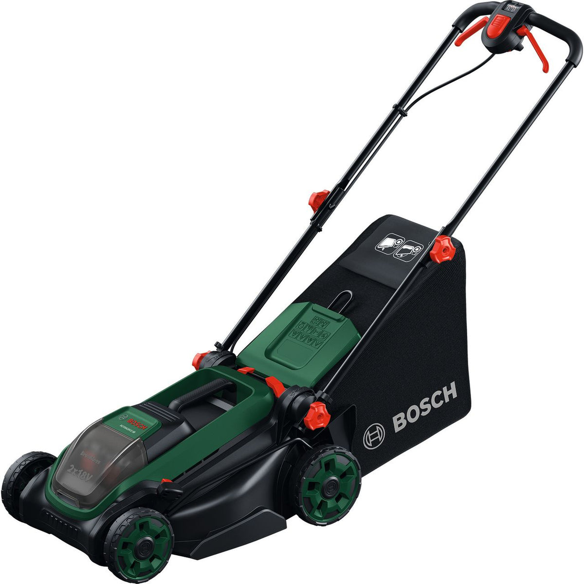 Bosch Rotak 18V2-38 Cordless Lawn Mower - Green