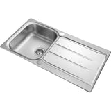 Rangemaster Glendale 1 Bowl Inset Kitchen Sink - Stainless Steel