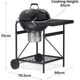 Tower Kettle Grill Charcoal Barbecue - Black