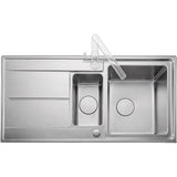 Rangemaster Arlington 1.5 Bowl Inset Kitchen Sink - Micro-Sheen™ Soft Brushed Finish