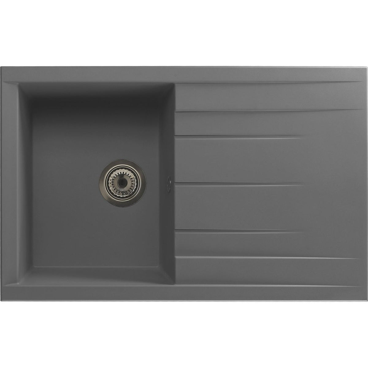 Rocklite Bredon 1 Bowl Inset Kitchen Sink - Grey