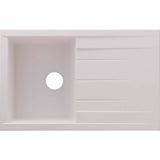 Rocklite Bredon 1 Bowl Inset Kitchen Sink - White
