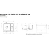 Rangemaster Rustique 1.5 Bowl Undermount Kitchen Sink - White