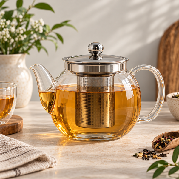 Glass Teapot with Infuser – Heat-Resistant Borosilicate
