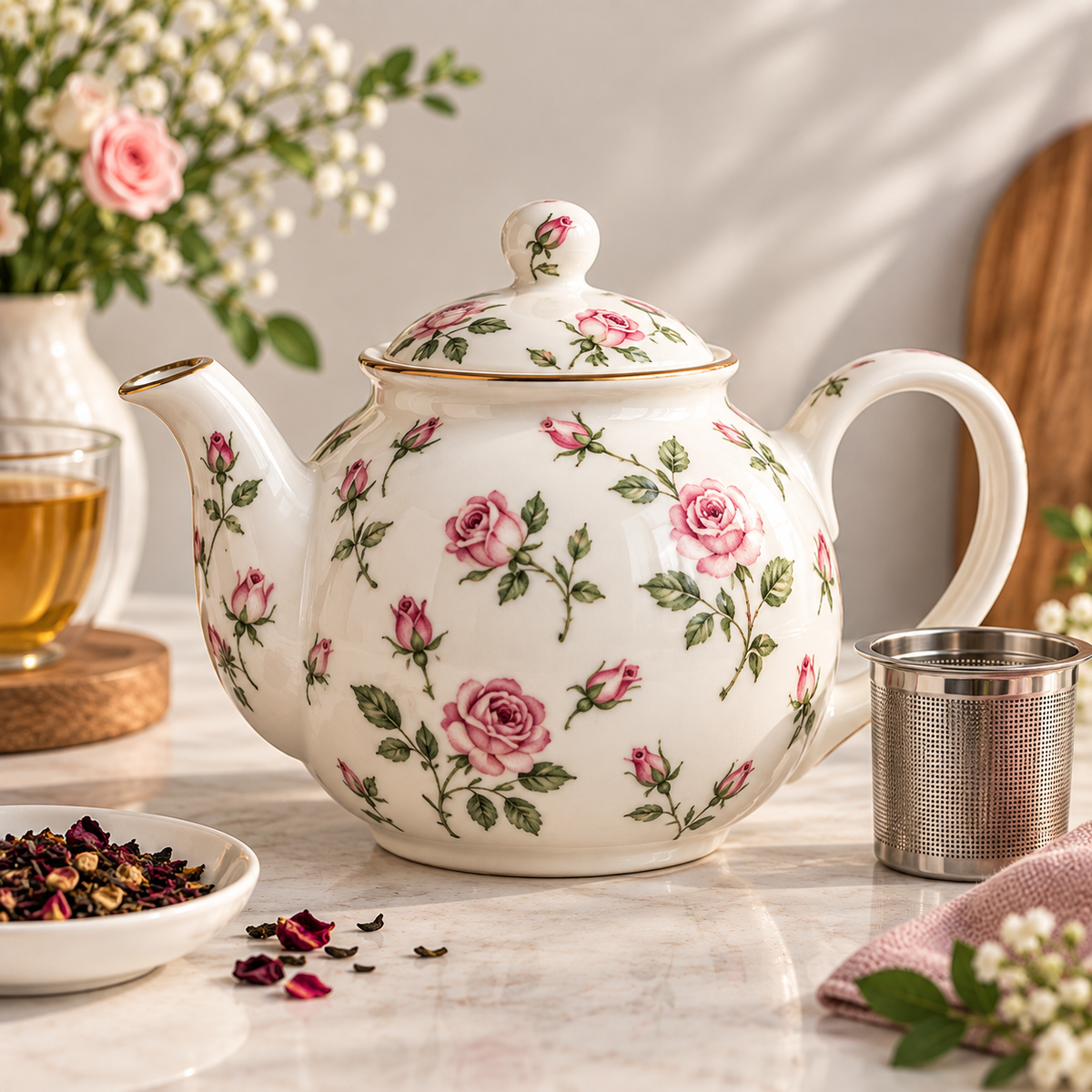 Ceramic Teapot with Infuser