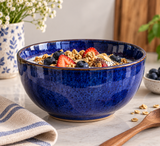 Cobalt Blue Ceramic Breakfast Bowl