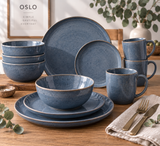 Blue Ceramic Dinnerware Set