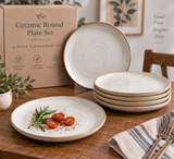 Round Ceramic Plate Set – 6 Piece