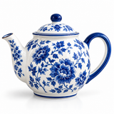 Blue & White Porcelain Teapot – 20 fl oz