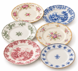 Mismatched China Plates – Set of 6