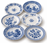 Blue & White Mismatched Plates