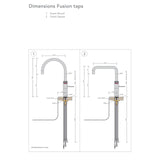 Quooker 3in1 Fusion Tap Round and PRO3-EQ B tank - Patinated Brass