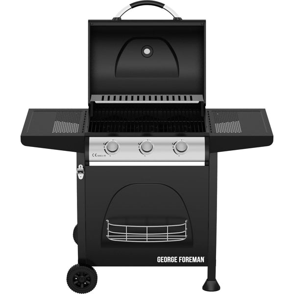 George Foreman GFGBBQ3B-N 3 Burner Gas Barbecue - Black
