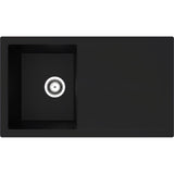Rocklite Milton 1 Bowl Inset Kitchen Sink - Black