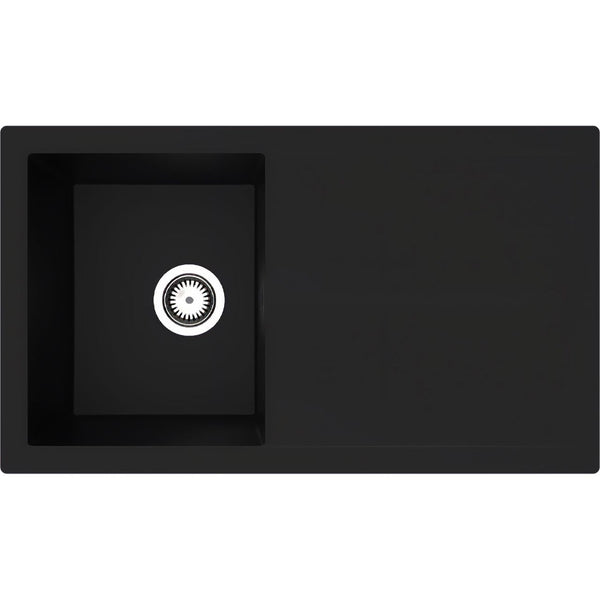 Rocklite Milton 1 Bowl Inset Kitchen Sink - Black