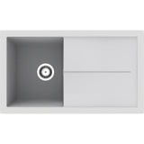 Rocklite Milton 1 Bowl Inset Kitchen Sink - White