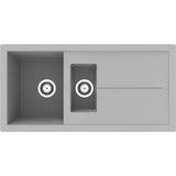 Rocklite Milton 1.5 Bowl Inset Kitchen Sink - Grey