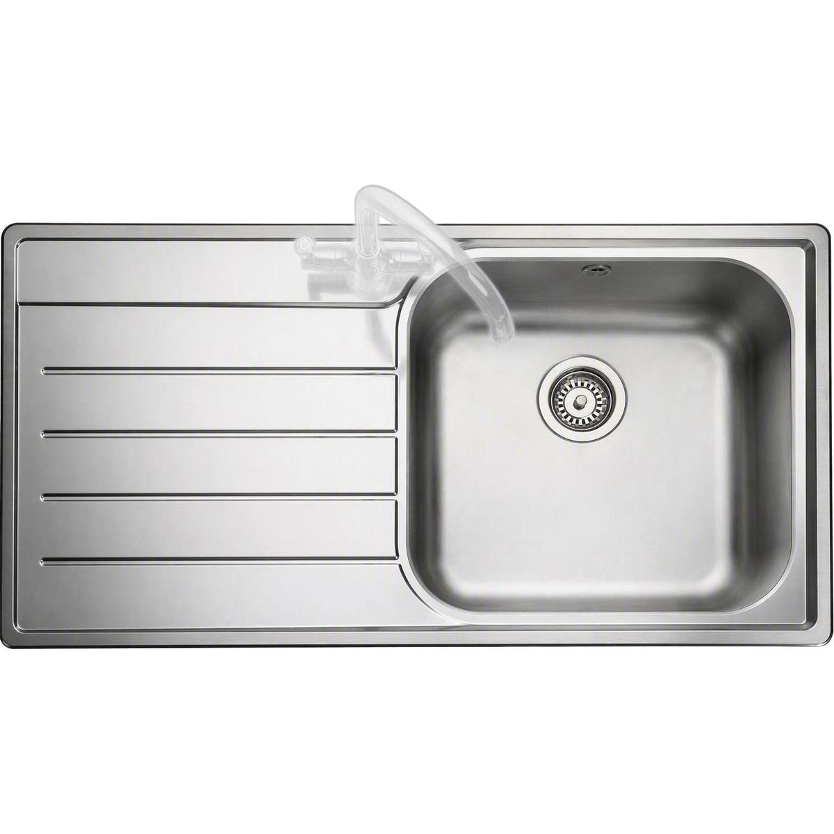 Rangemaster Oakland 1 Bowl Inset Kitchen Sink - Stainless Steel
