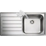 Rangemaster Oakland 1 Bowl Inset Kitchen Sink - Stainless Steel