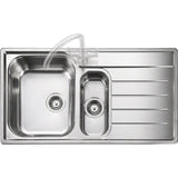 Rangemaster Oakland 1.5 Bowl Inset Kitchen Sink - Micro-Sheen™ Soft Brushed Finish