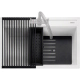 Rangemaster Prato 1 Bowl Inset Kitchen Sink - Arctic White