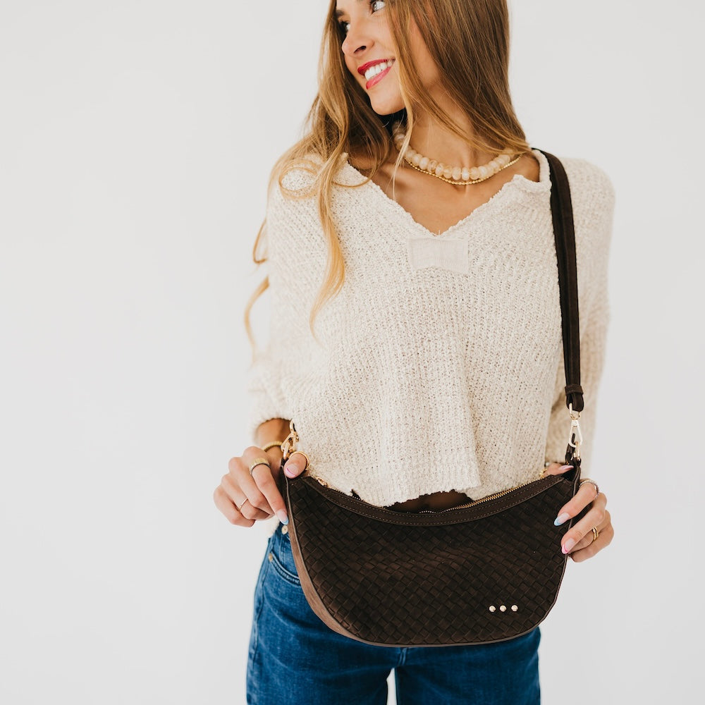 Paige Structured Suede Crossbody