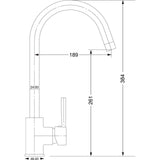 Harlyn Built In Kitchen Tap - Brushed Steel