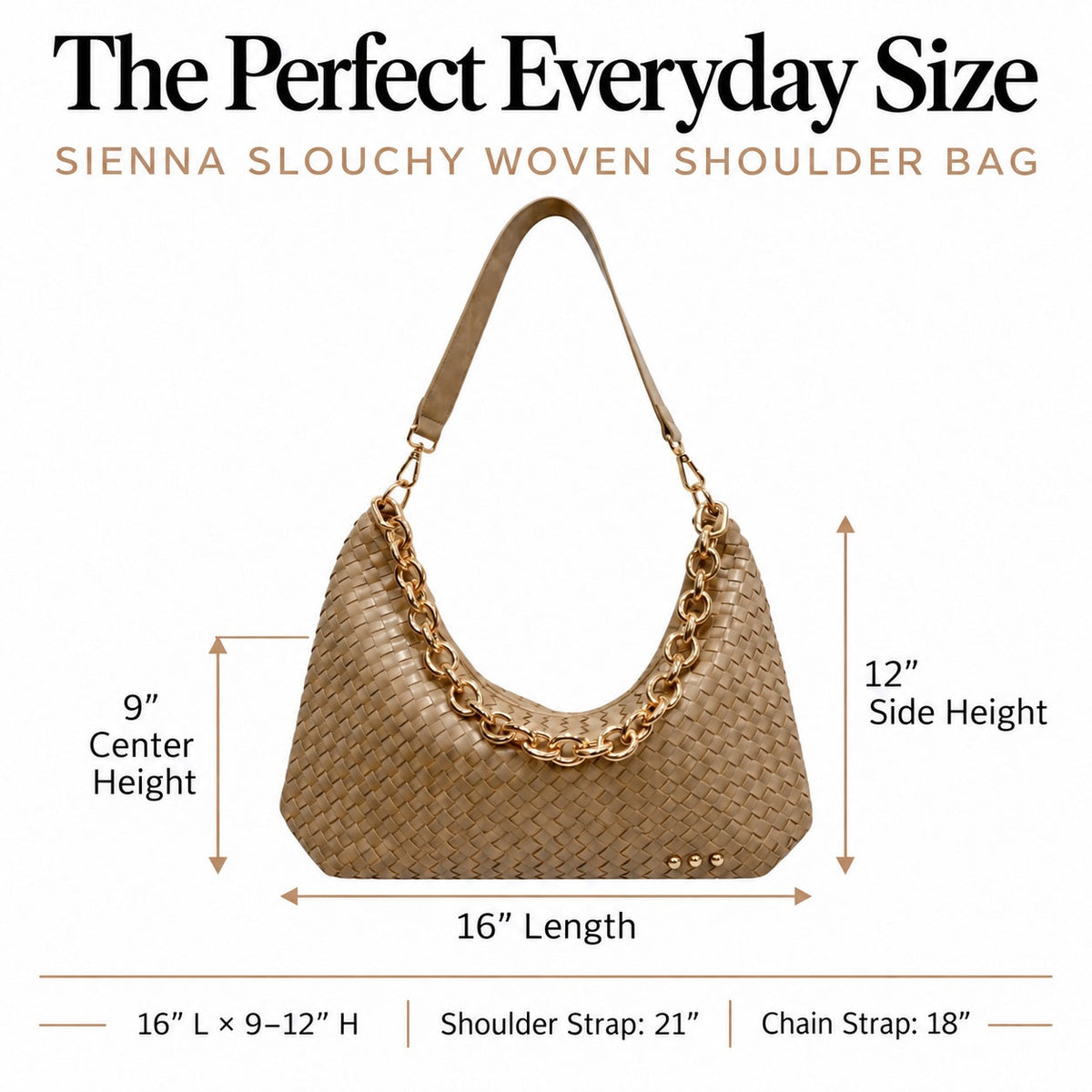 Sienna Slouchy Woven Shoulder Bag - NEW COLORS!